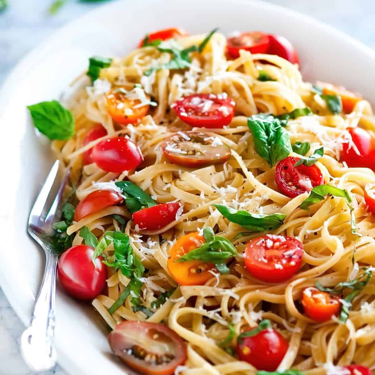 Linguine with Sun-Ripened Cherry Tomatoes and Basil