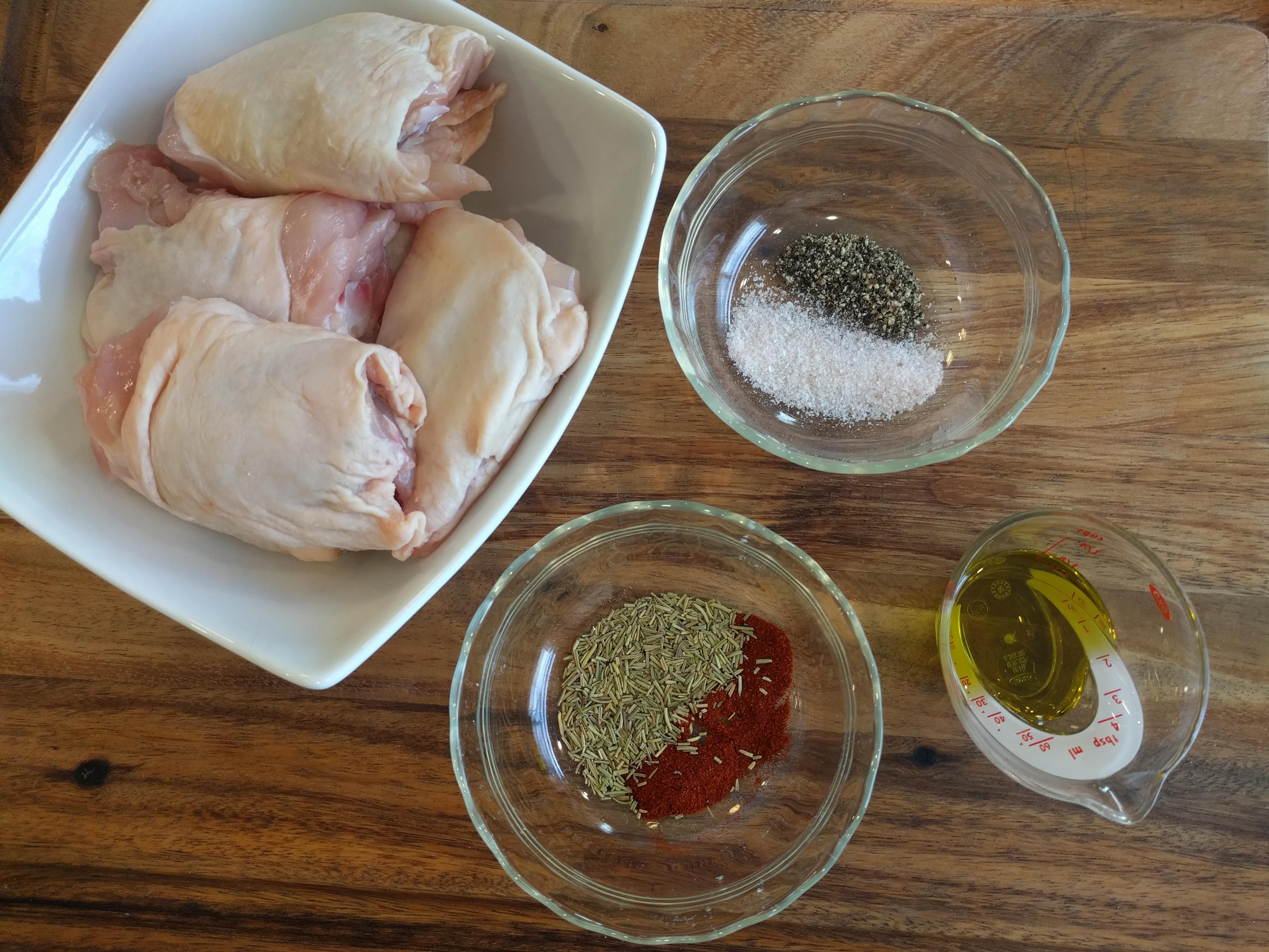 Rosemary-Infused Chicken Thighs with Roasted Carrots