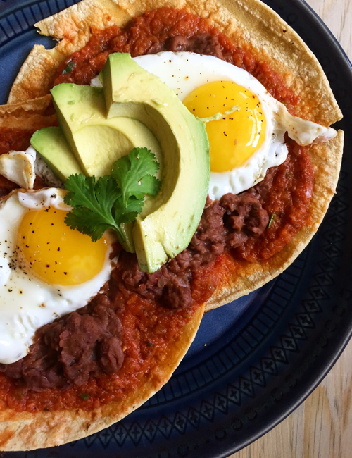 Mexican Huevos Rancheros with Chipotle Crema