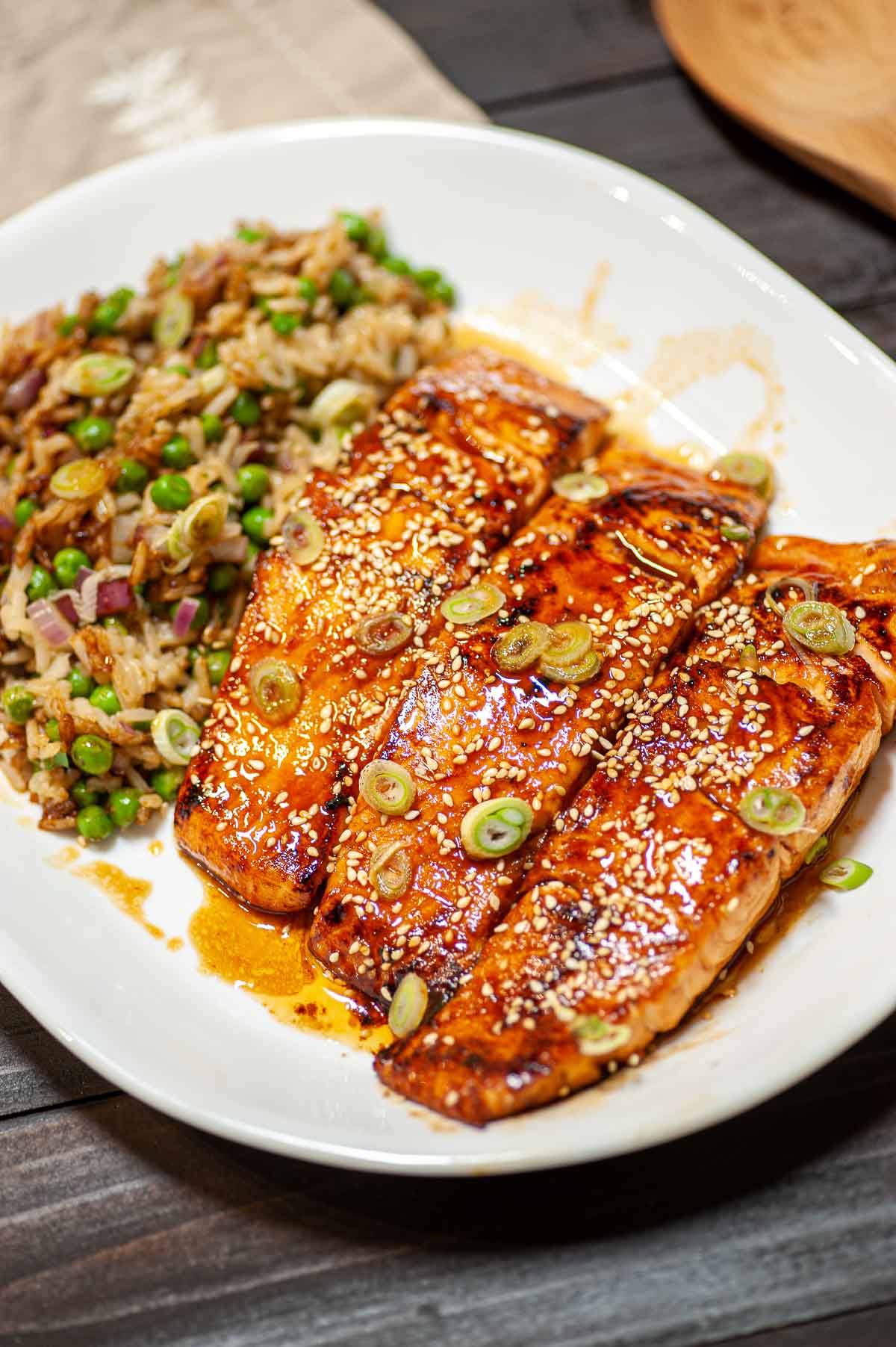 Honey-Sesame Glazed Salmon with Sesame Seeds