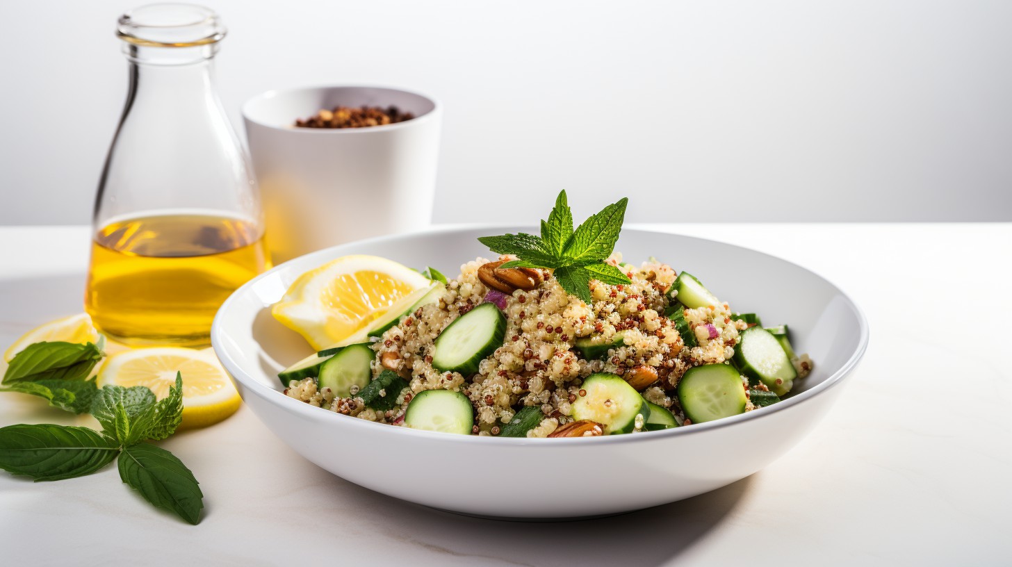 Gin and Tonic-Style Quinoa Salad with Cucumber and Mint
