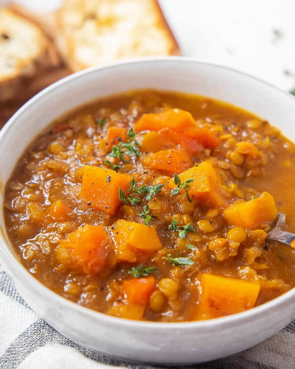 Miso-Glazed Lentil and Sweet Potato Soup