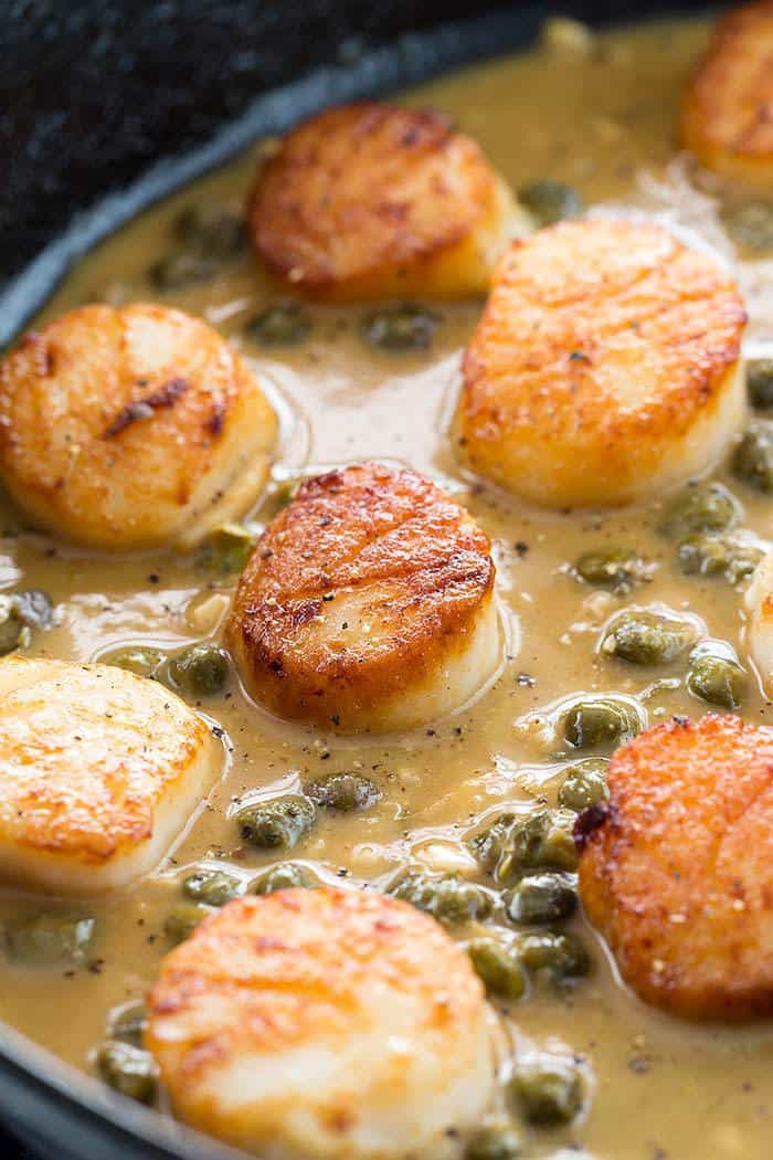 Pan-Seared Scallops with Lemon-Caper Butter