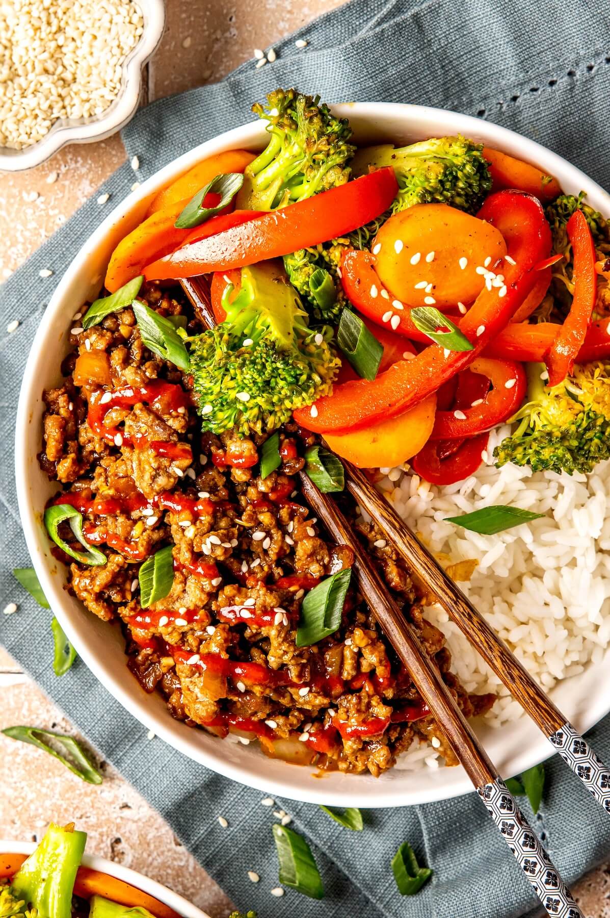 Ginger-Vegetable Ground Beef Stir-Fry