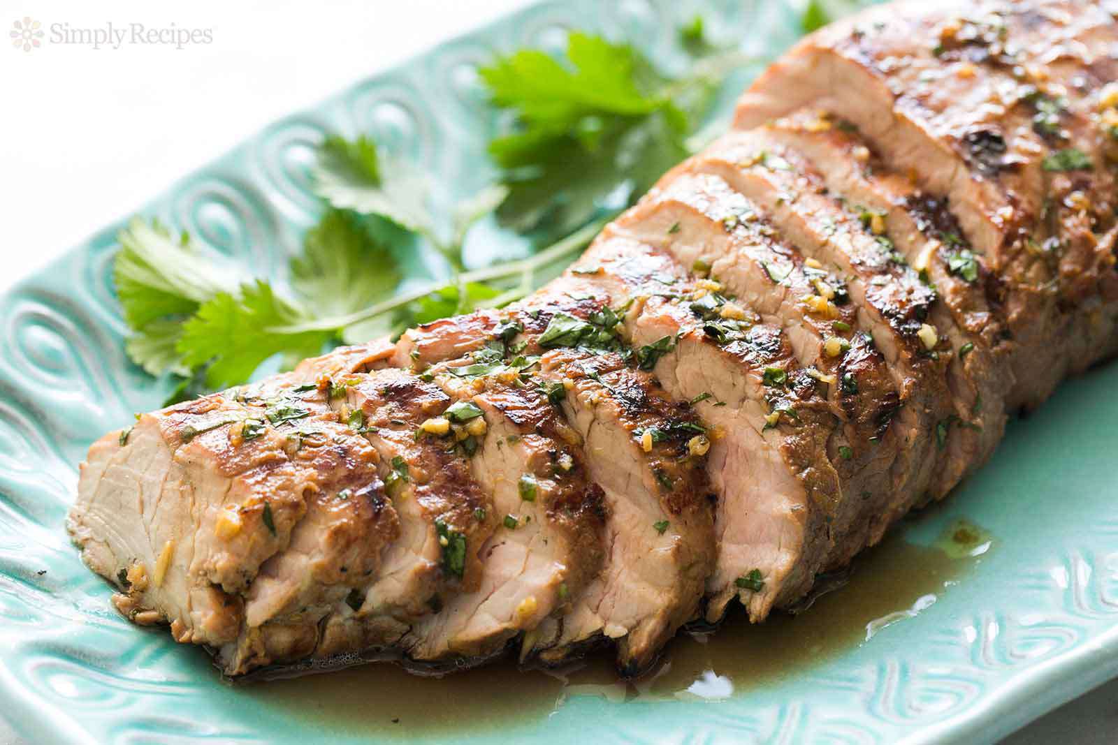 Miso-Glazed Pork Tenderloin with Sesame Greens