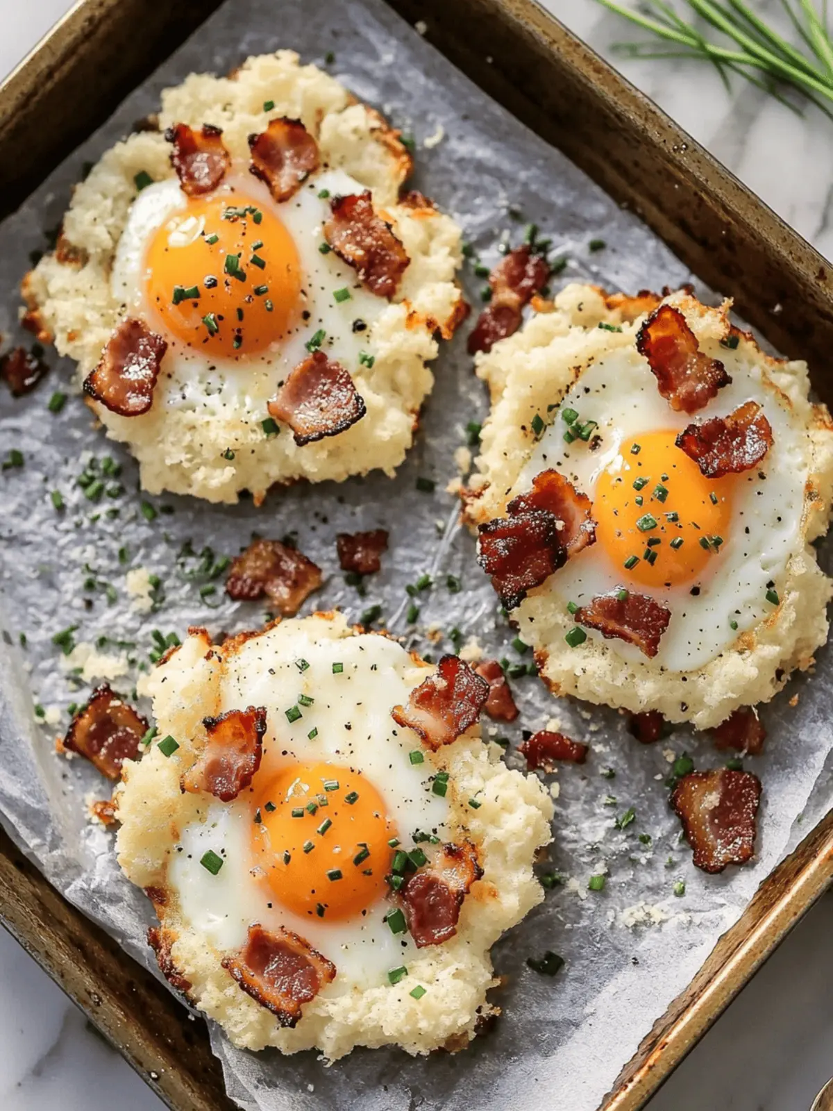 Sautéed Eggs with Smoked Bacon and Chives