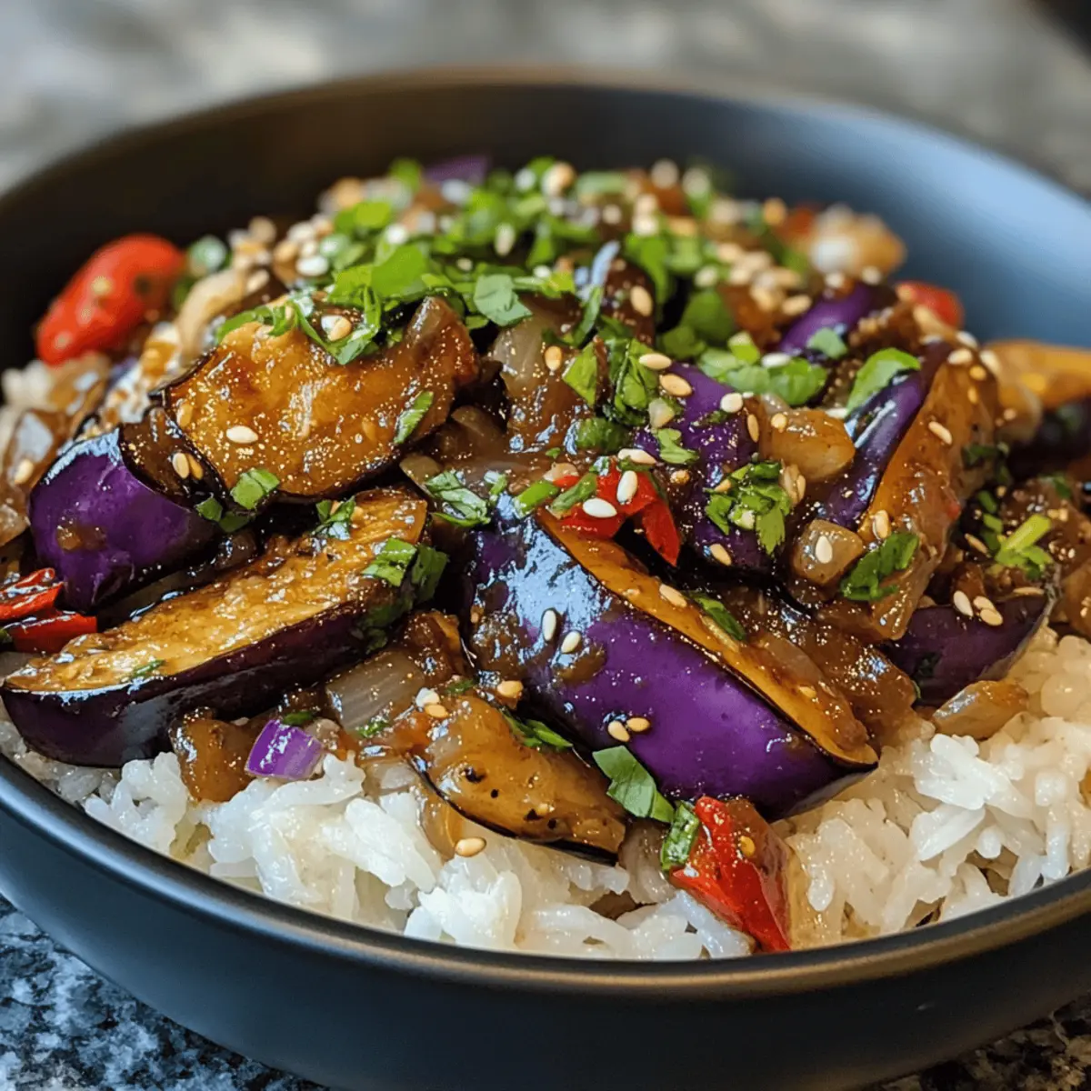 Crisp-Fried Eggplant with Coconut and Tamarind Stir-Fry
