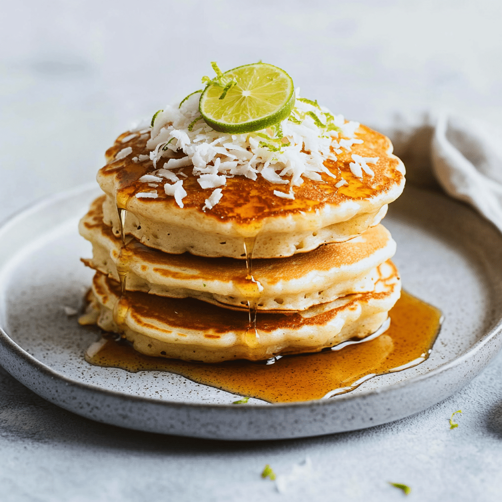 Lime-Infused Rice Flour Pancakes with Coconut Sambol