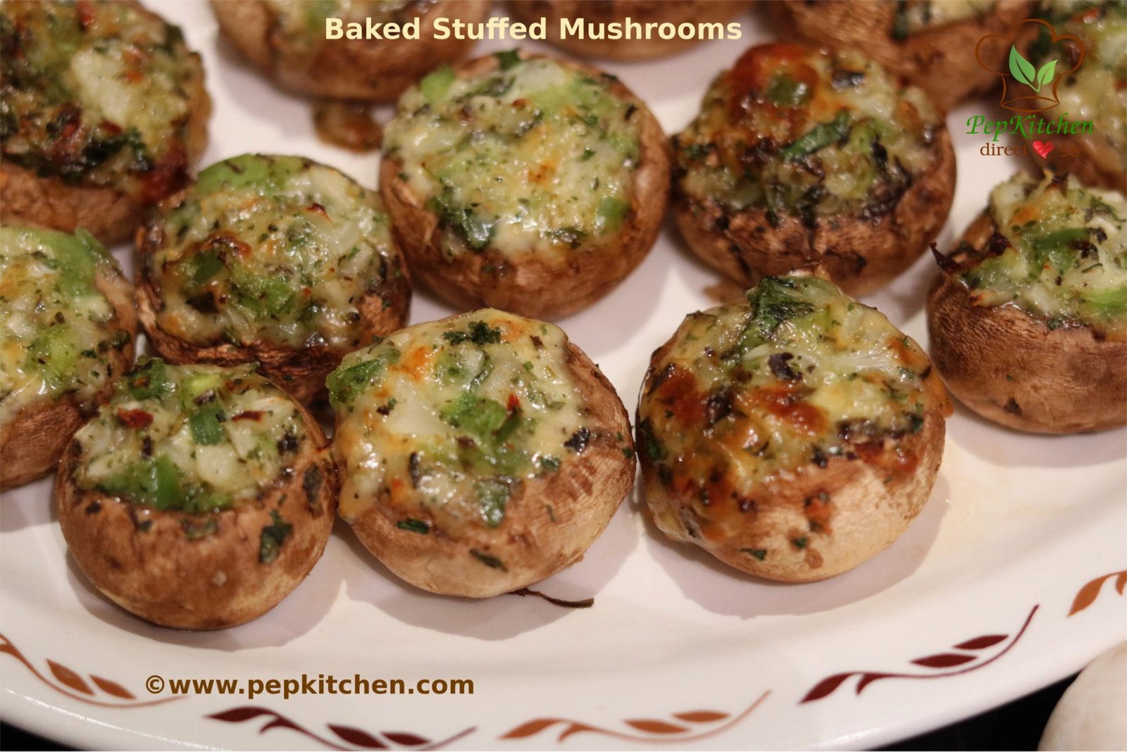 Baked Stuffed Mushrooms with Thyme and Garlic