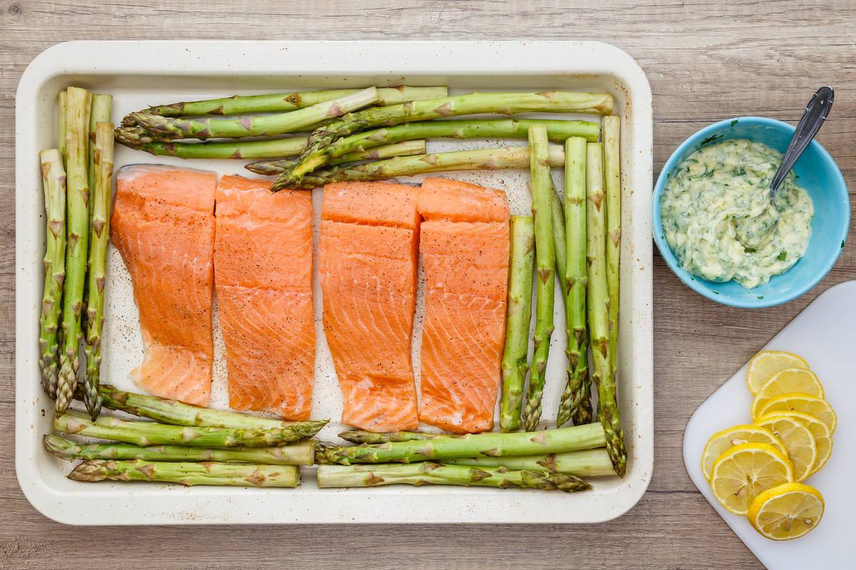 Sheet Pan Citrus-Glazed Salmon with Asparagus