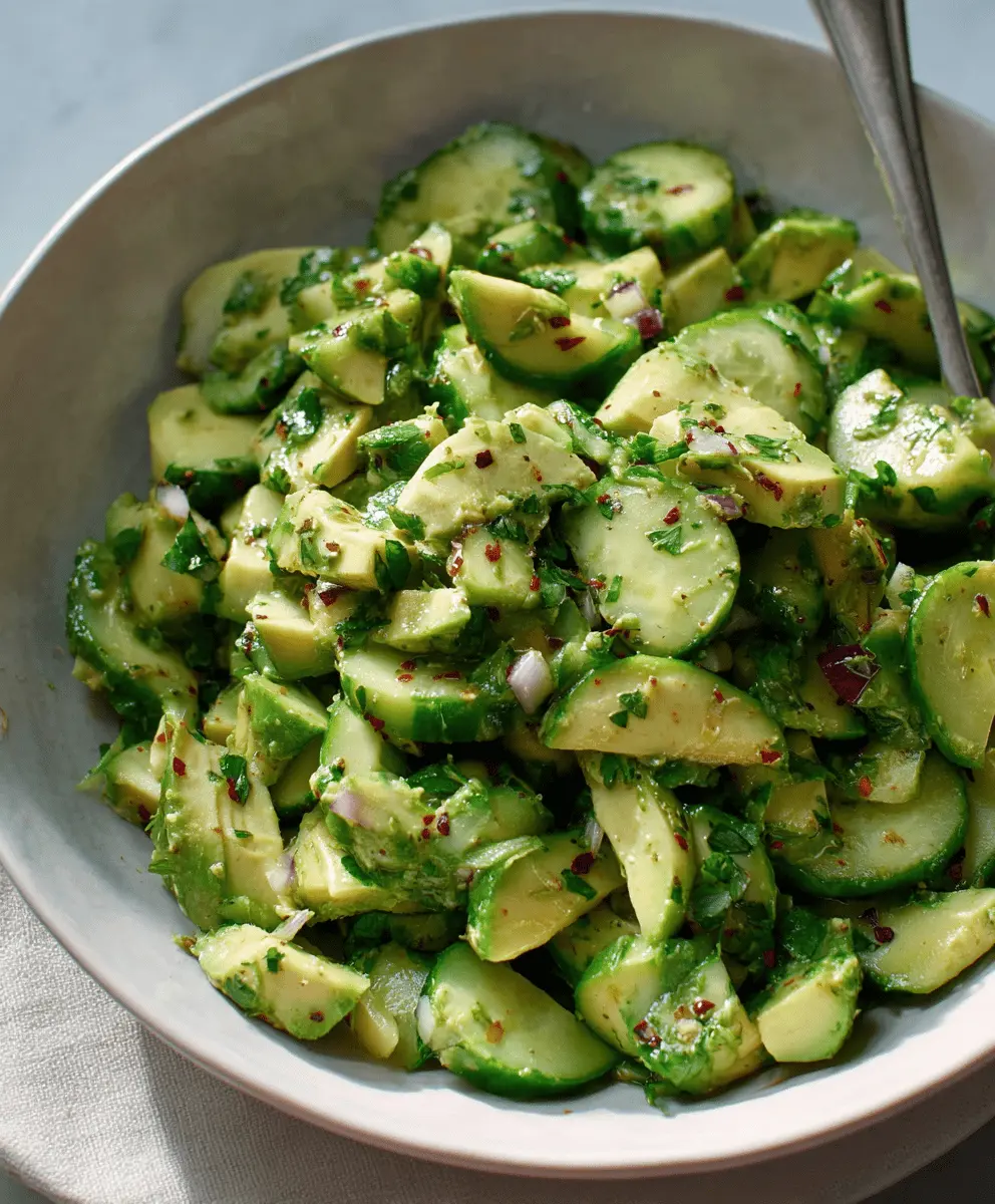 Cucumber-Avocado Salad with Toasted Almonds