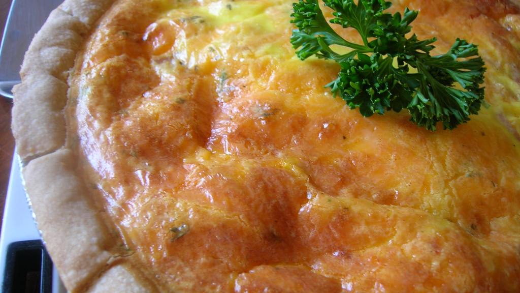 American Bacon and Cheddar Quiche with Rosemary
