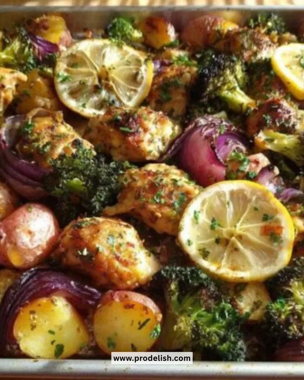 Sheet Pan Lemon Herb Chicken with Roasted Veggies