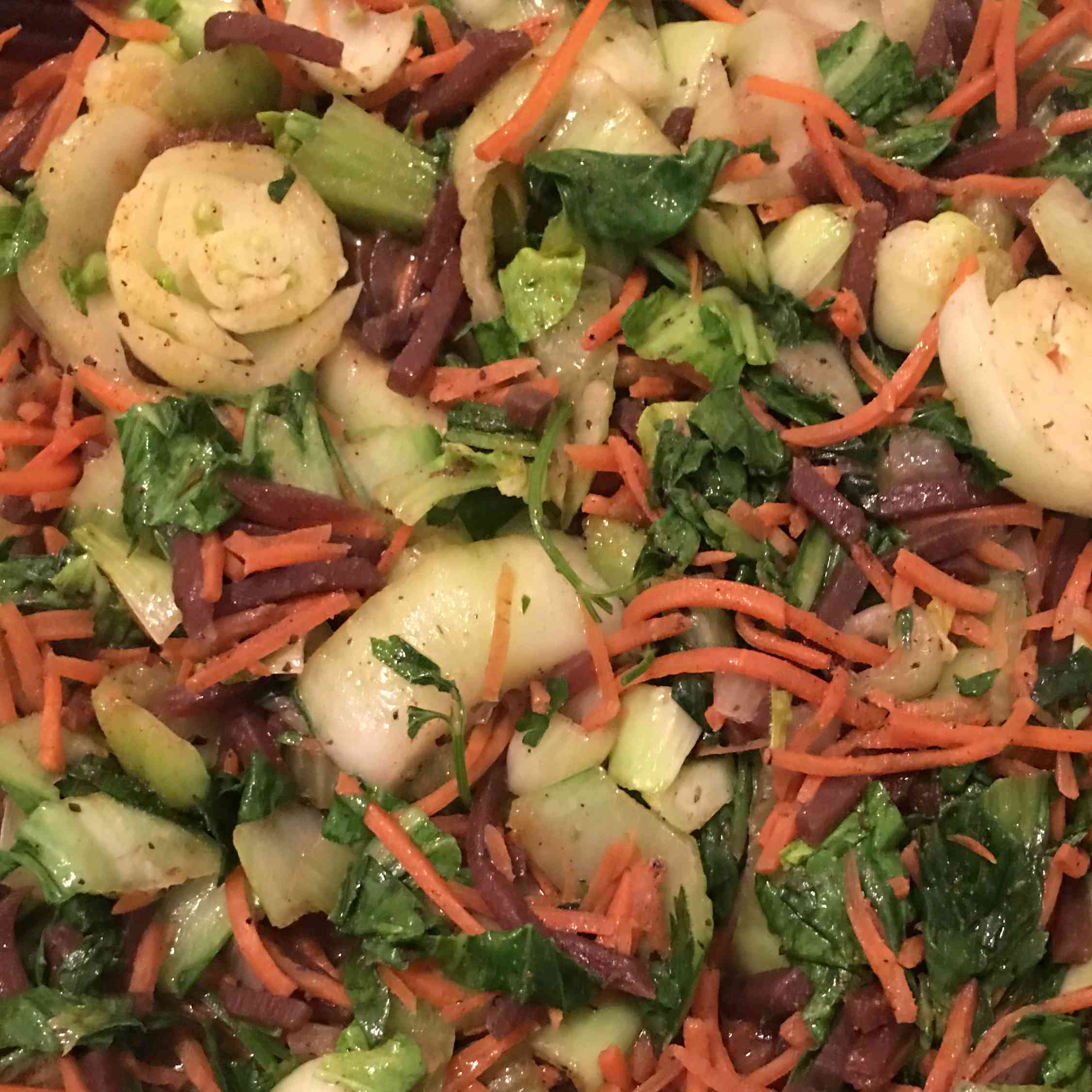 Garlic-Sautéed Bok Choy and Carrot Medley