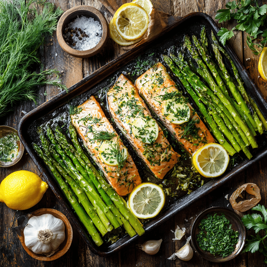 Herb-Infused Salmon with Asparagus