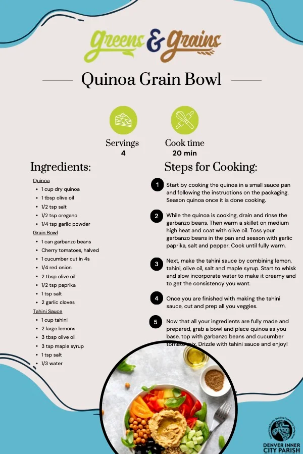 Sheet Pan Quinoa Grain Bowl with Tahini Drizzle