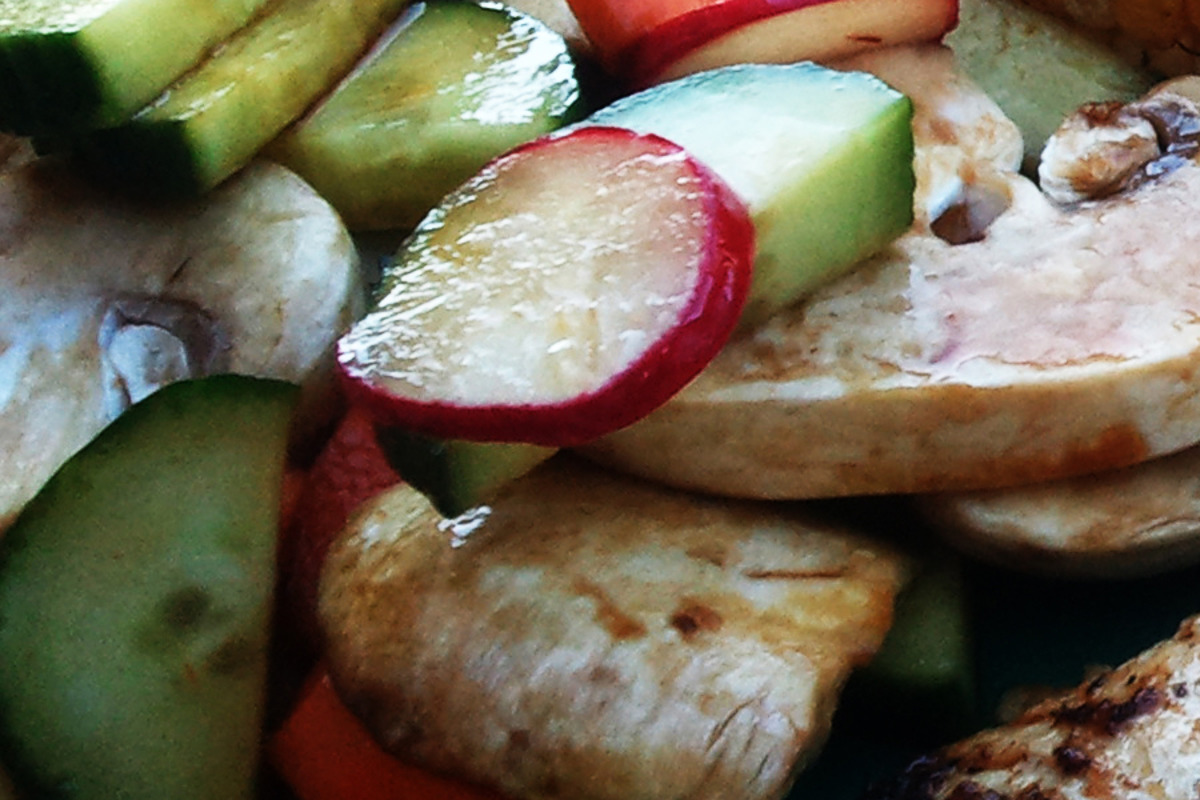 Chopped Radish and Cucumber Salad with Lemon Vinaigrette