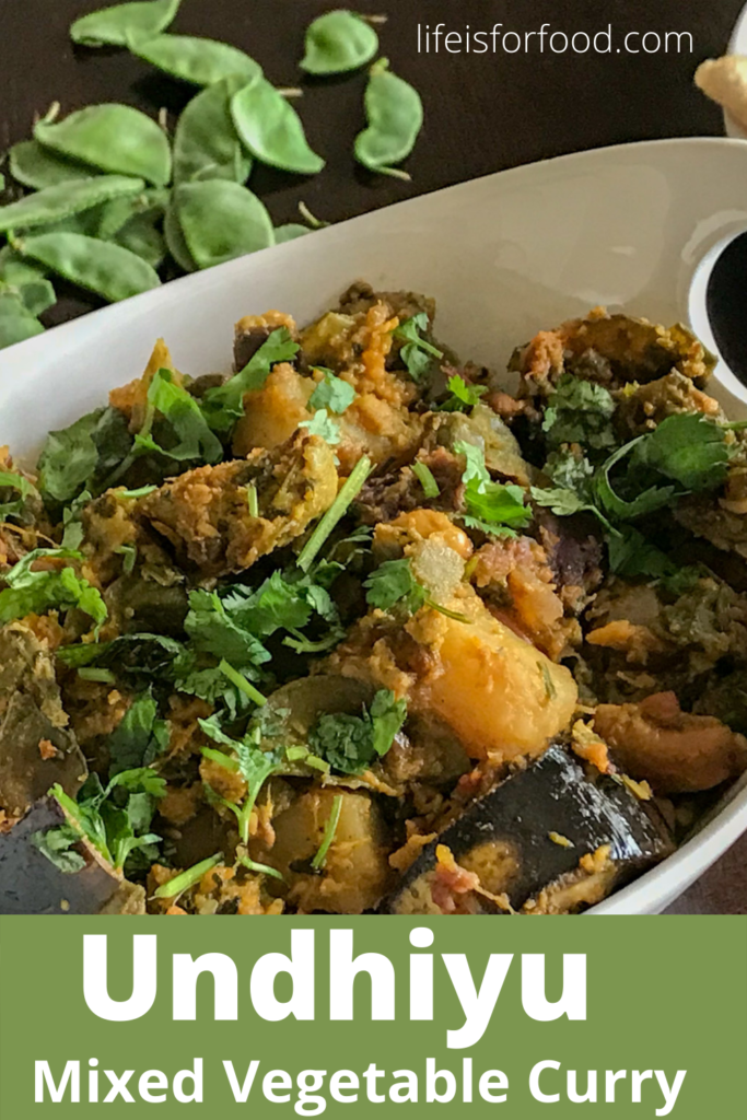 Mixed Vegetable Undhiyu with Cumin and Garam Masala
