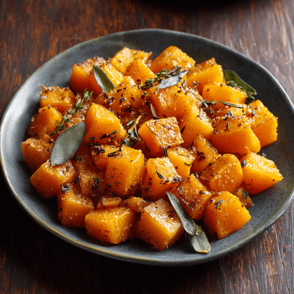 Baked Butternut Squash with Sage and Brown Butter