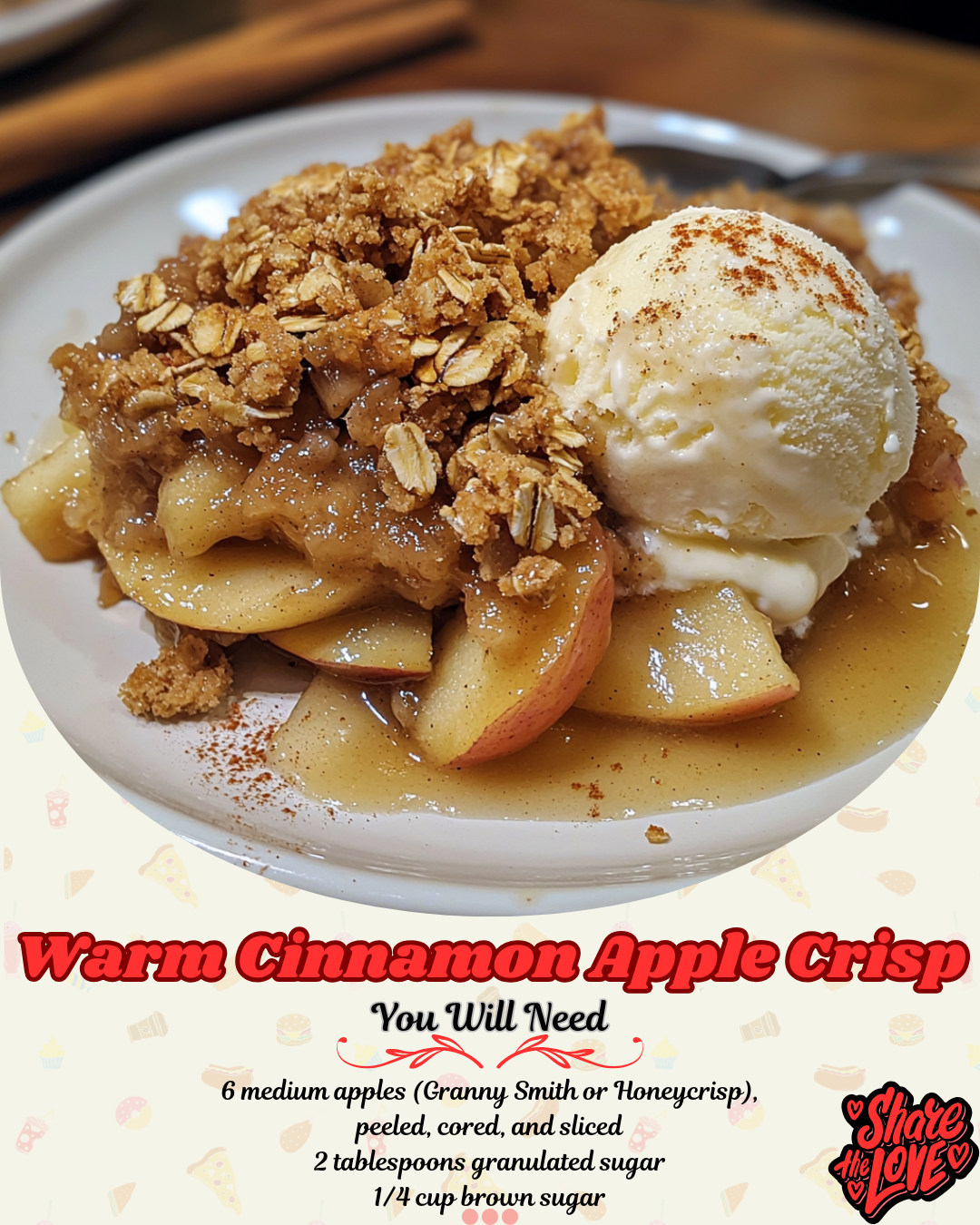 Warm Apple and Cinnamon Crisp