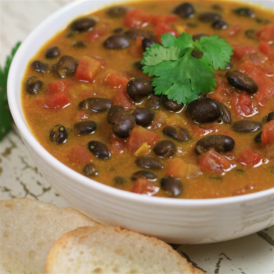 Sofrito-Base Black Bean Soup with Coconut and Lime