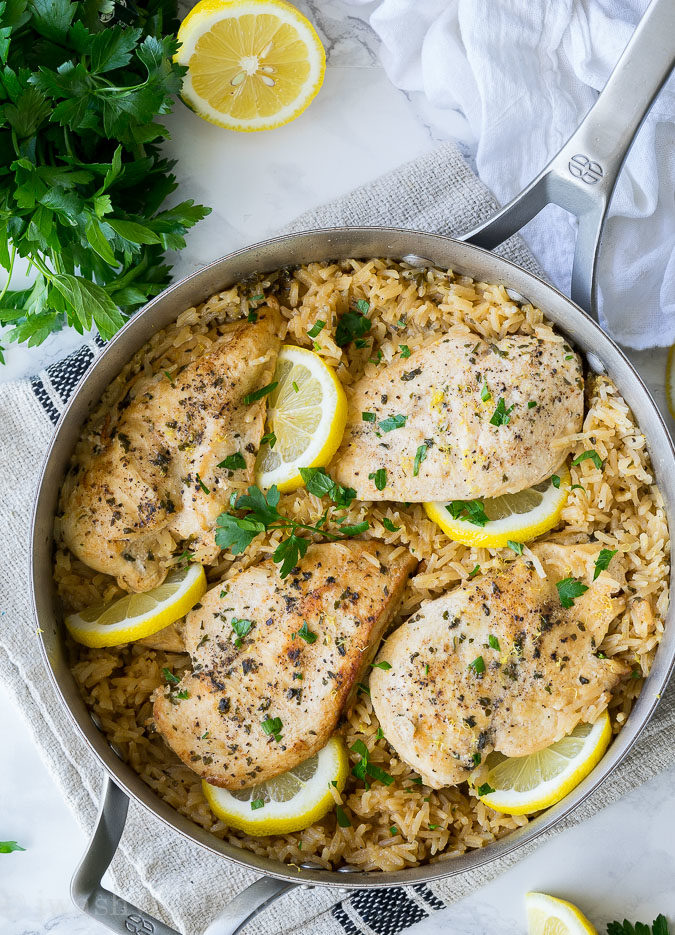 Lemon-Dill Chicken and Rice Skillet