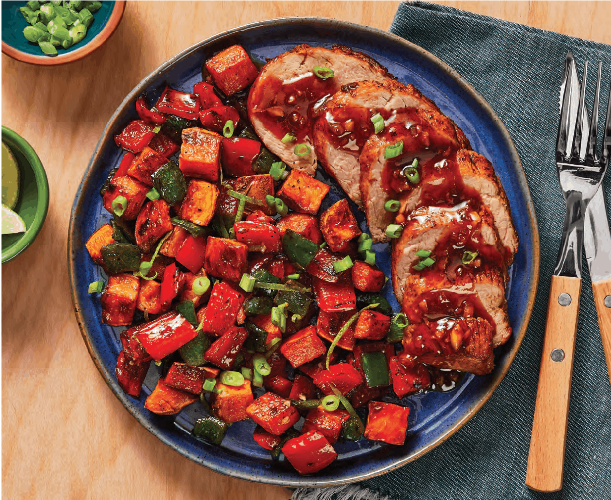 Soy-Glazed Pork Tenderloin with Roasted Vegetables