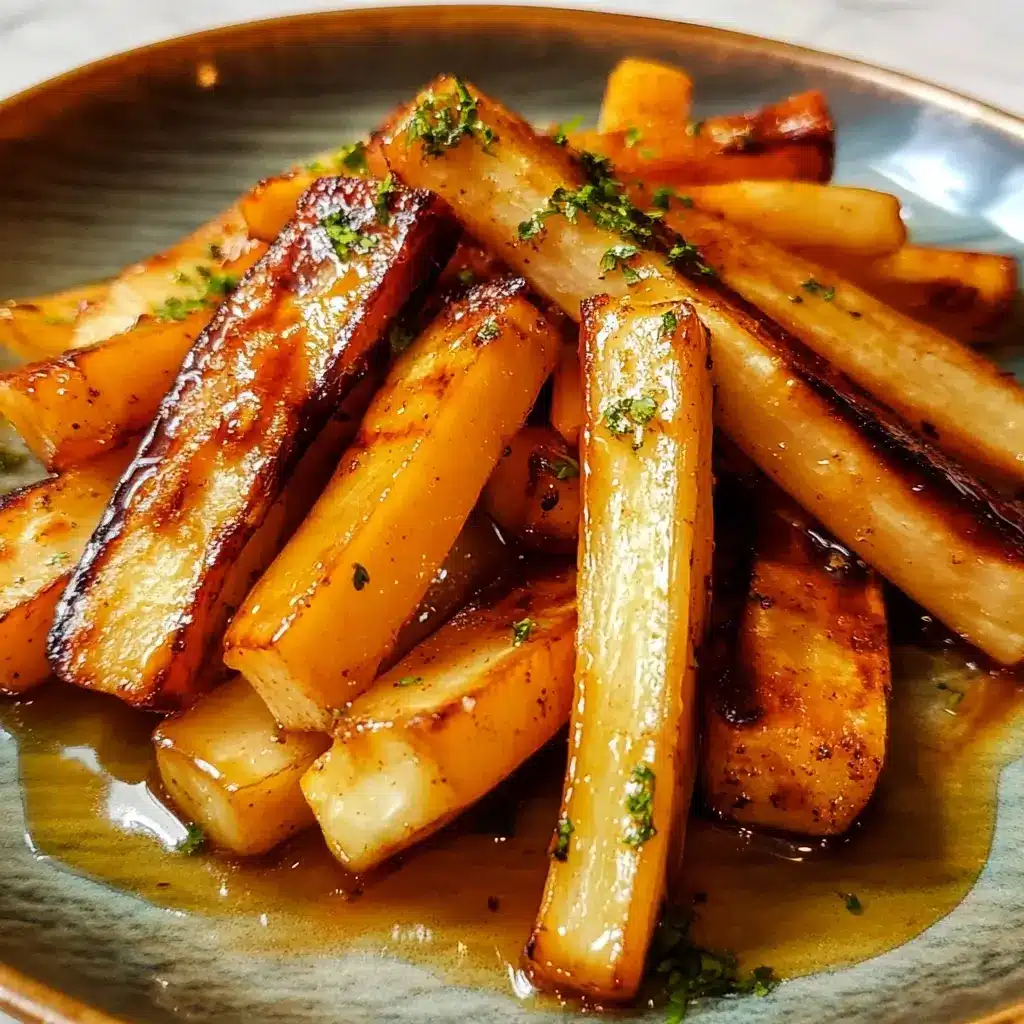 Roasted Parsnip and Celeriac Medley with Honey-Thyme Glaze