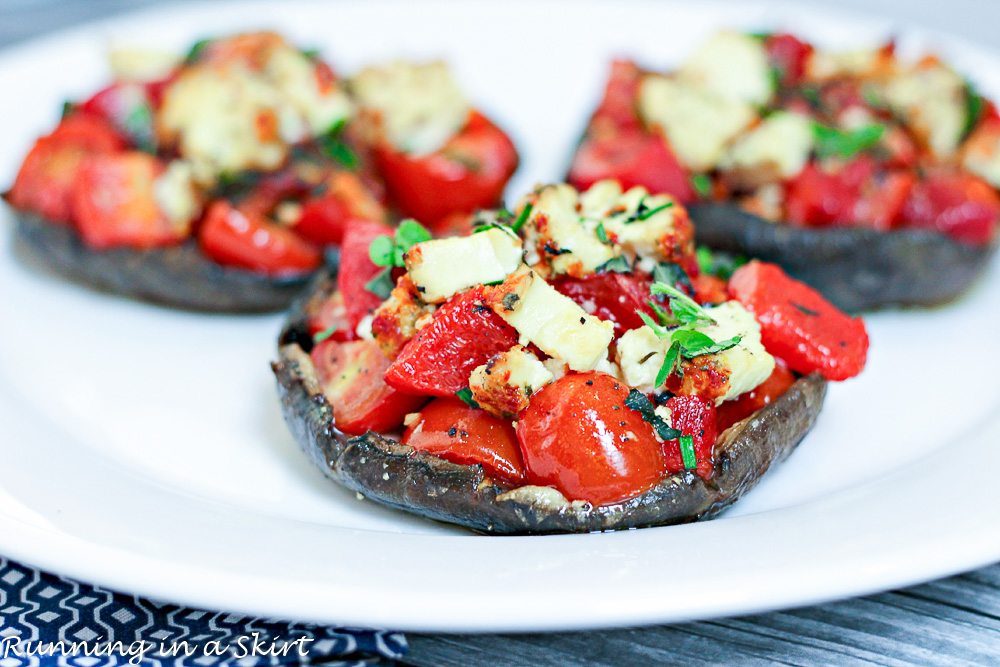 Roasted Red Pepper and Goat Cheese Stuffed Mushrooms