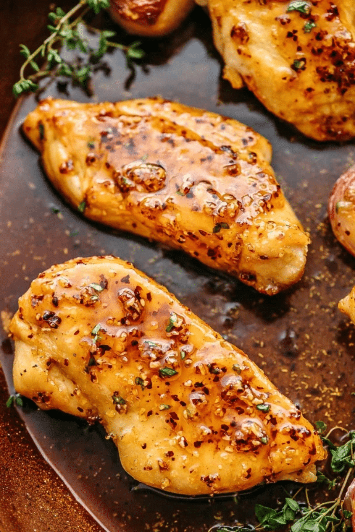 Mustard-Glazed Chicken with Onions and Thyme