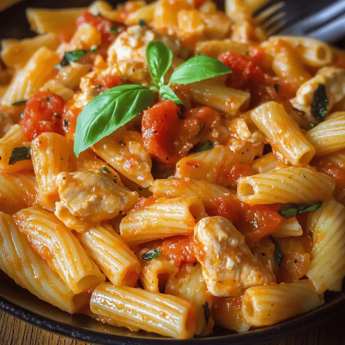 One-Pot Tomato Basil Pasta with Chicken