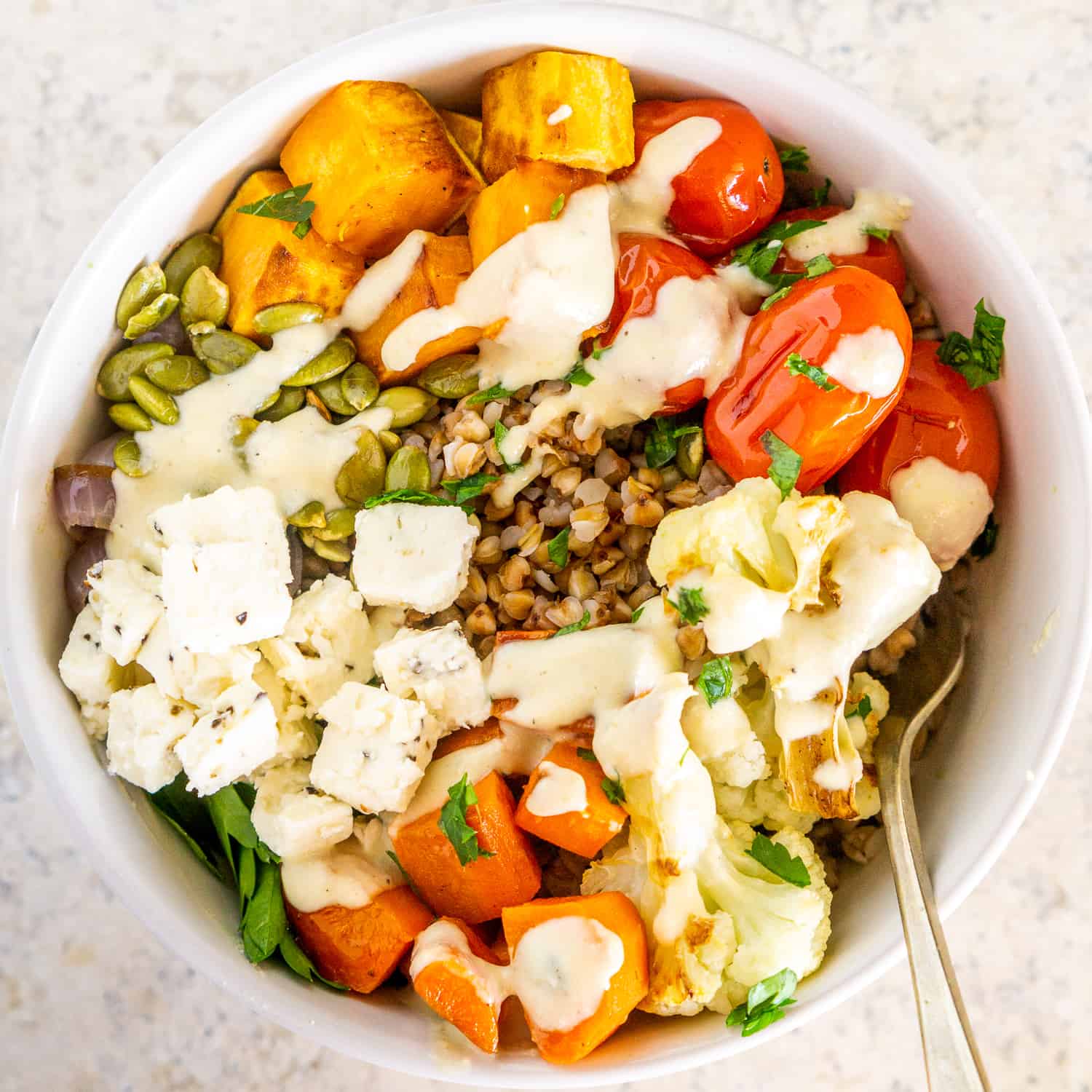 Buckwheat and Roasted Vegetable Grain Bowl