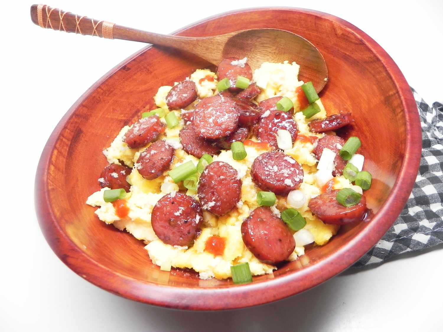 Sausage and Egg Bowl with Roasted Carrots and Almonds
