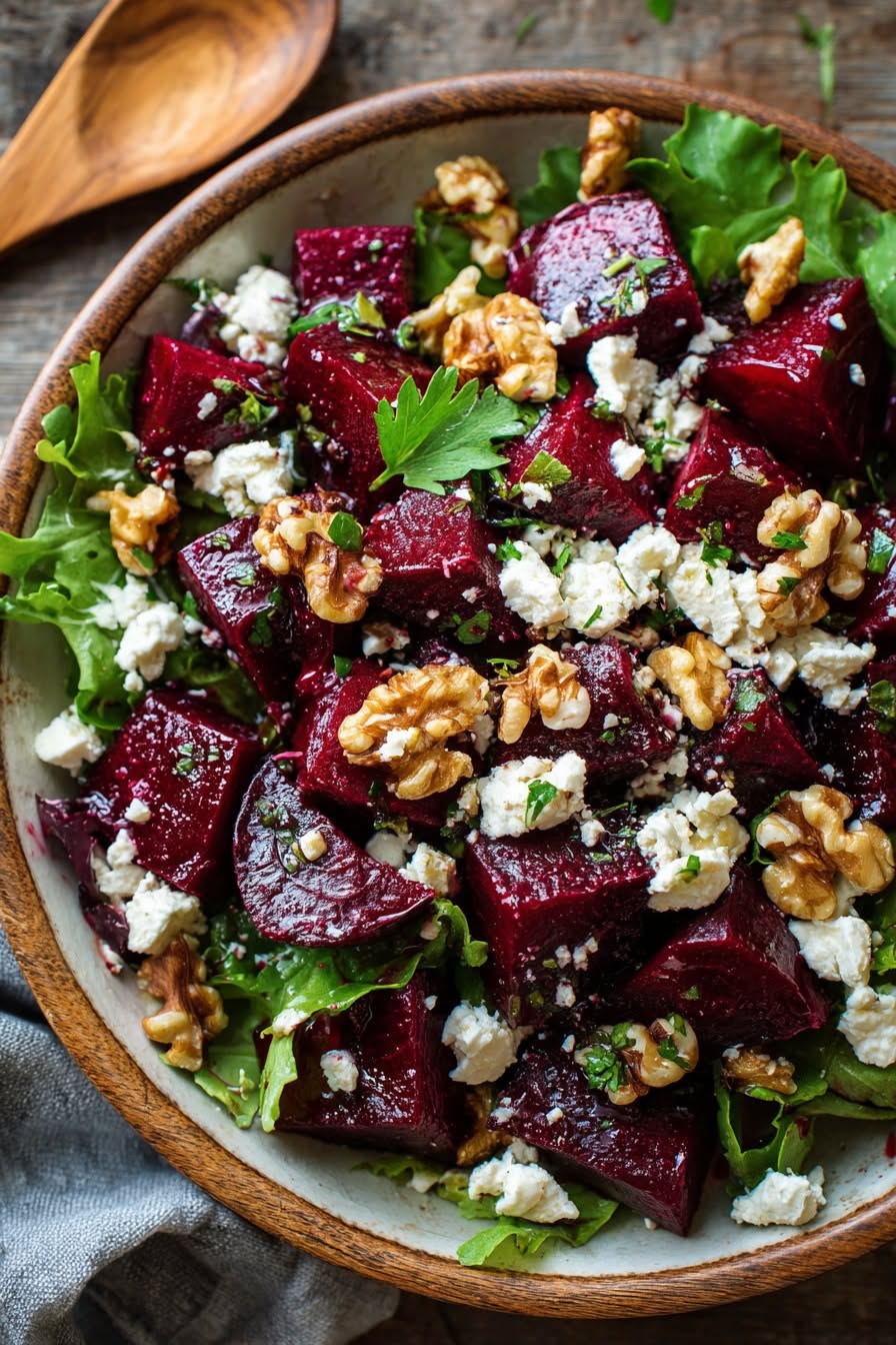Herb-Infused Roasted Beetroot Salad
