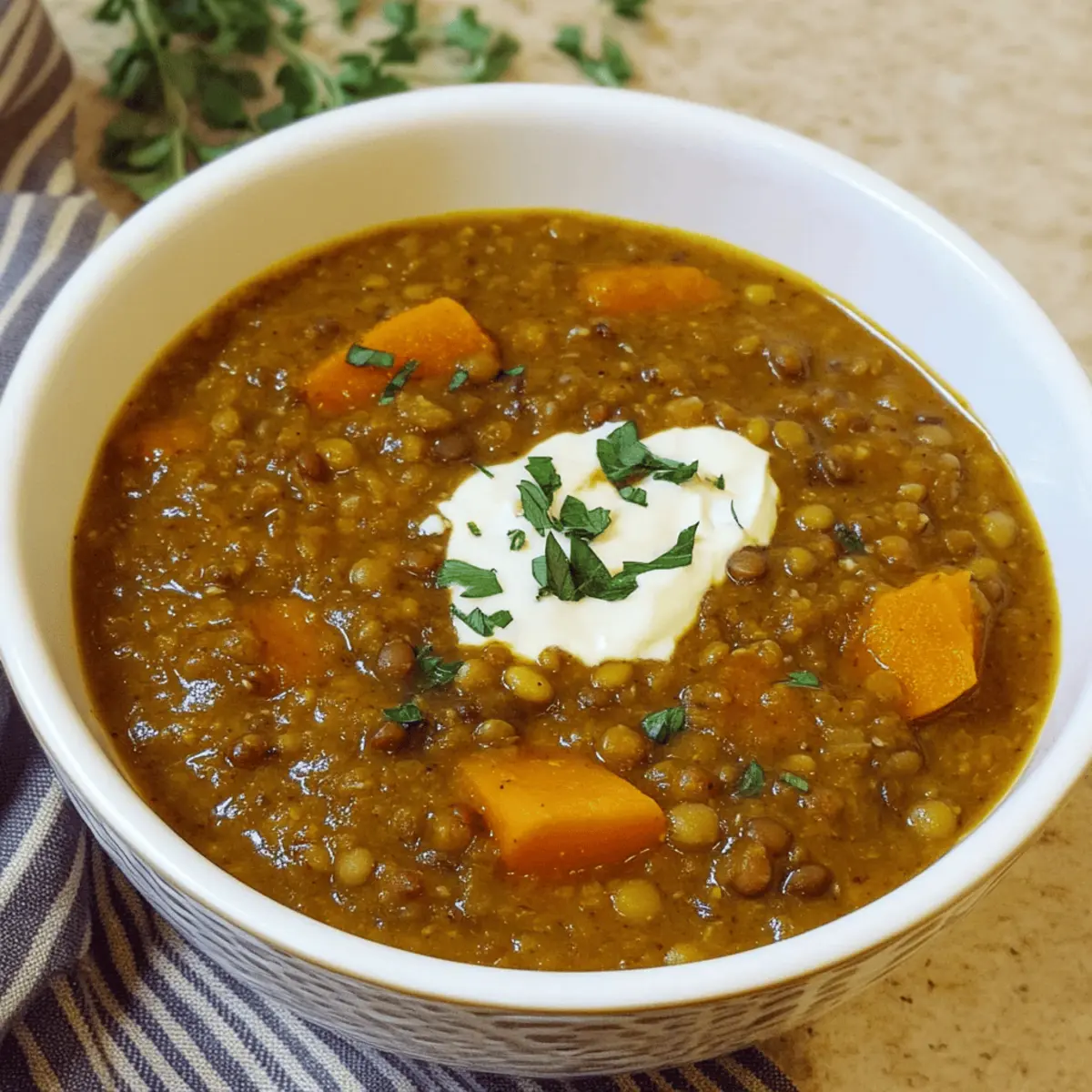 Slow-Cooked Lentil and Sweet Potato Stew