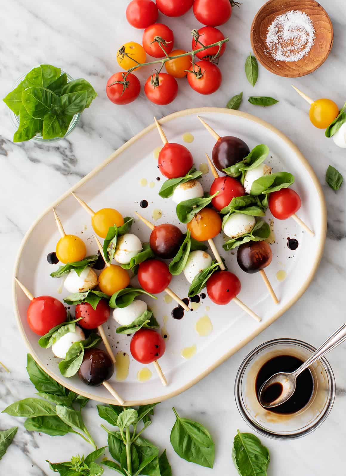 Balsamic-Glazed Cherry Tomato and Mozzarella Skewers
