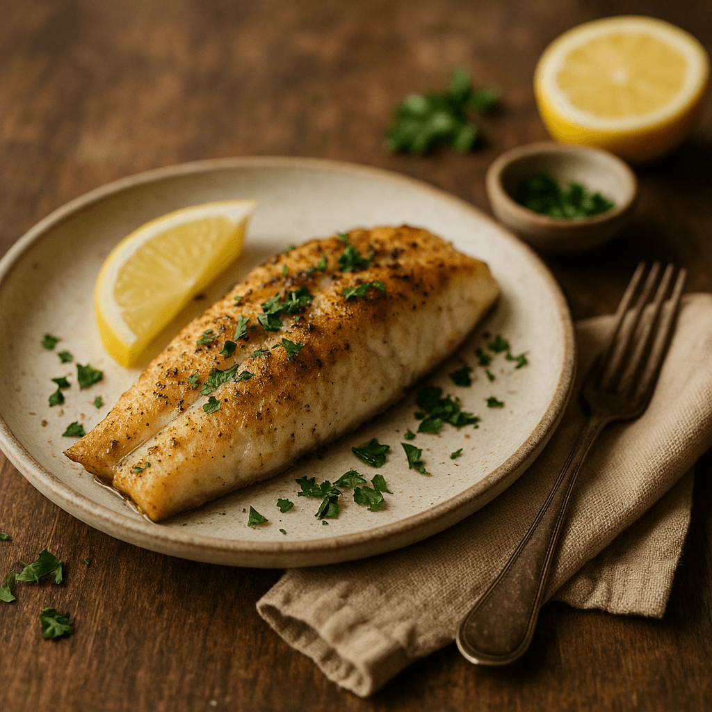 Baked Walleye with Dill Butter