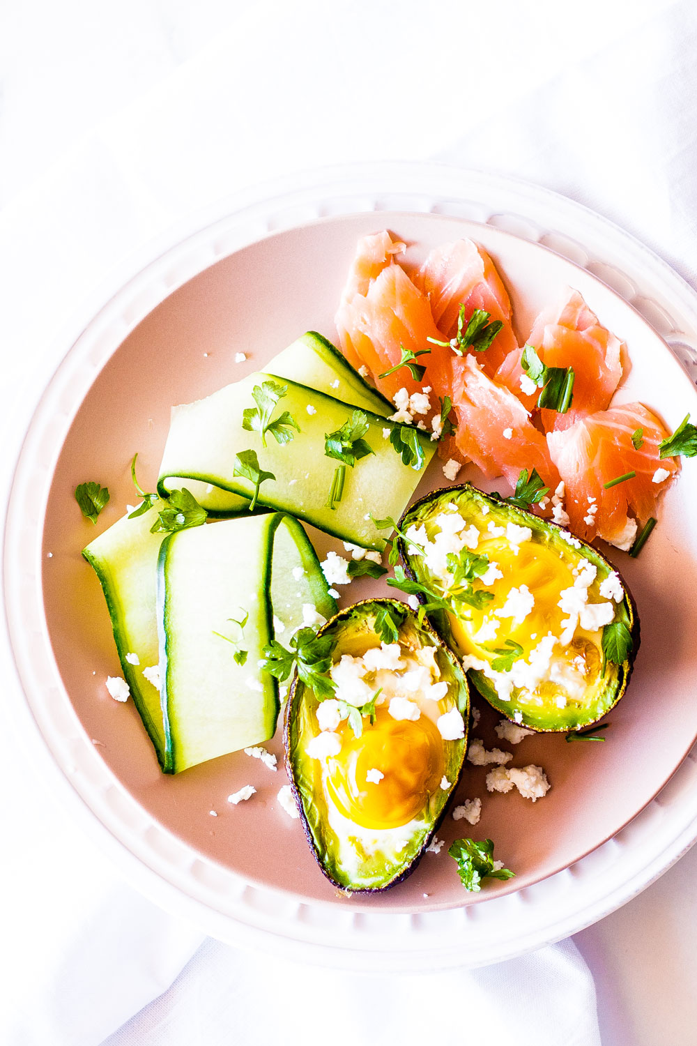 Avocado-Egg 'Boats' with Smoked Salmon