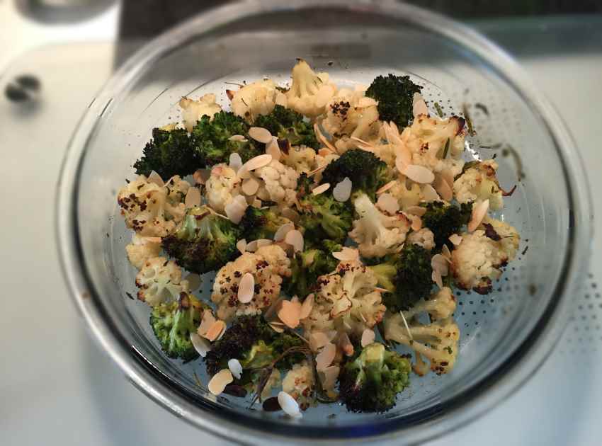 Rosemary-Infused Roasted Broccoli with Almonds