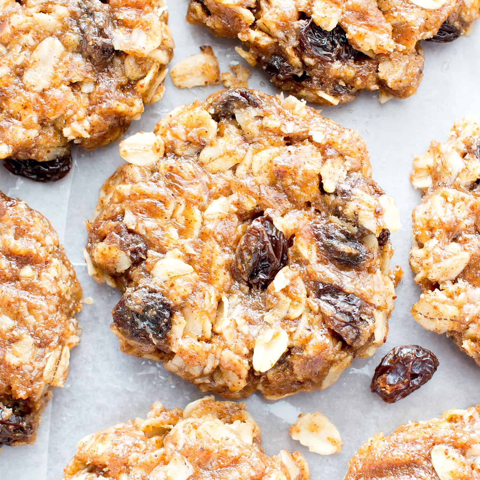 No-Bake Oatmeal Raisin Cookies