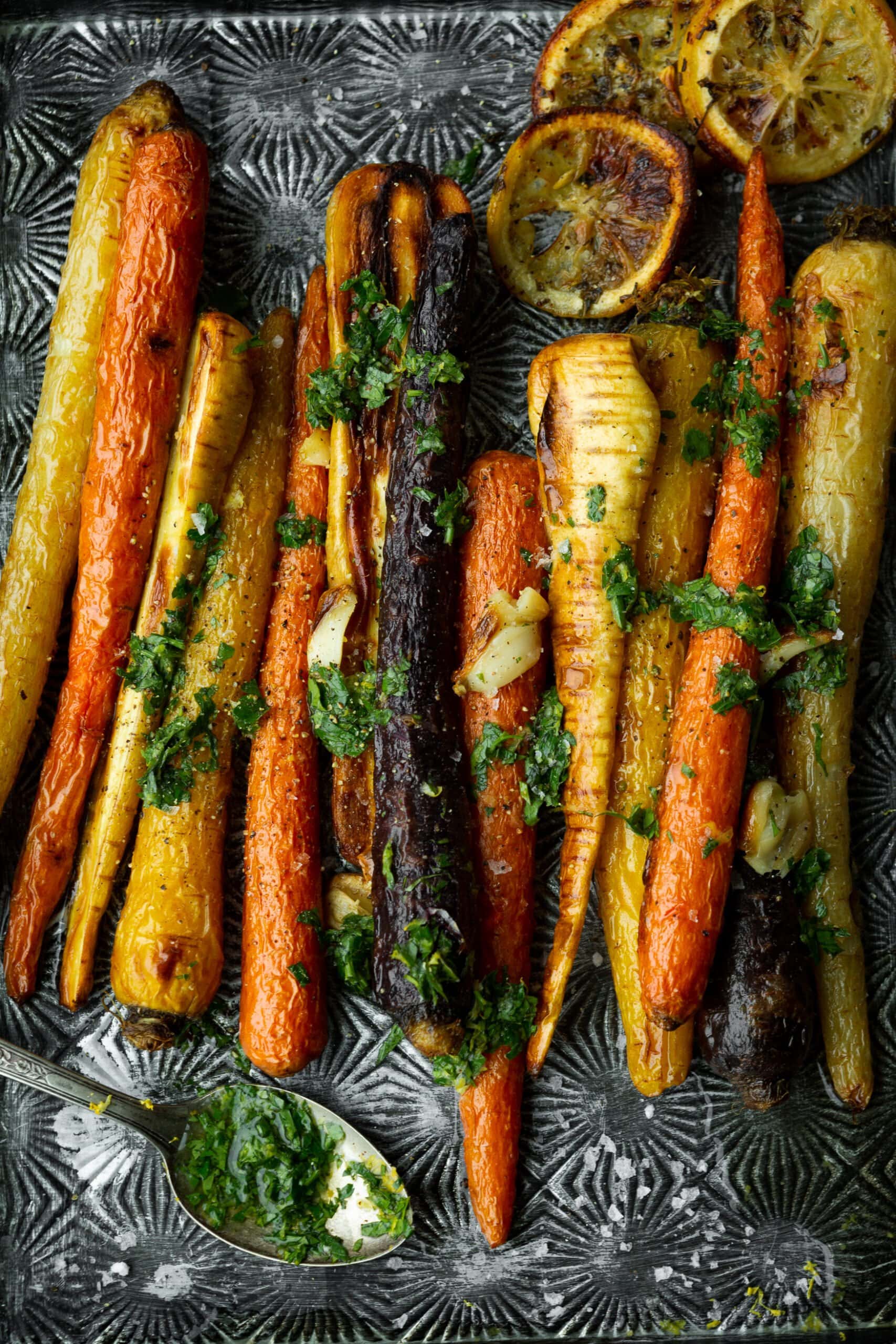 Sheet Pan Roasted Carrots and Parsnips with Crisp Edges