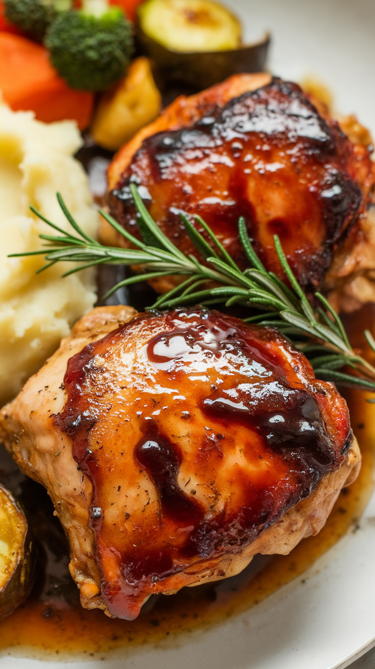 Balsamic-Glazed Chicken Thighs with Rosemary