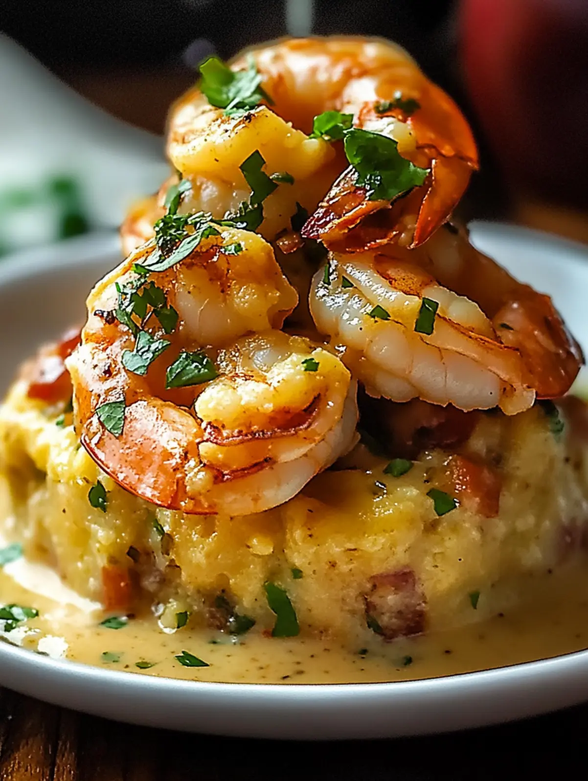 Mofongo with Garlic-Shrimp and Cilantro Aioli