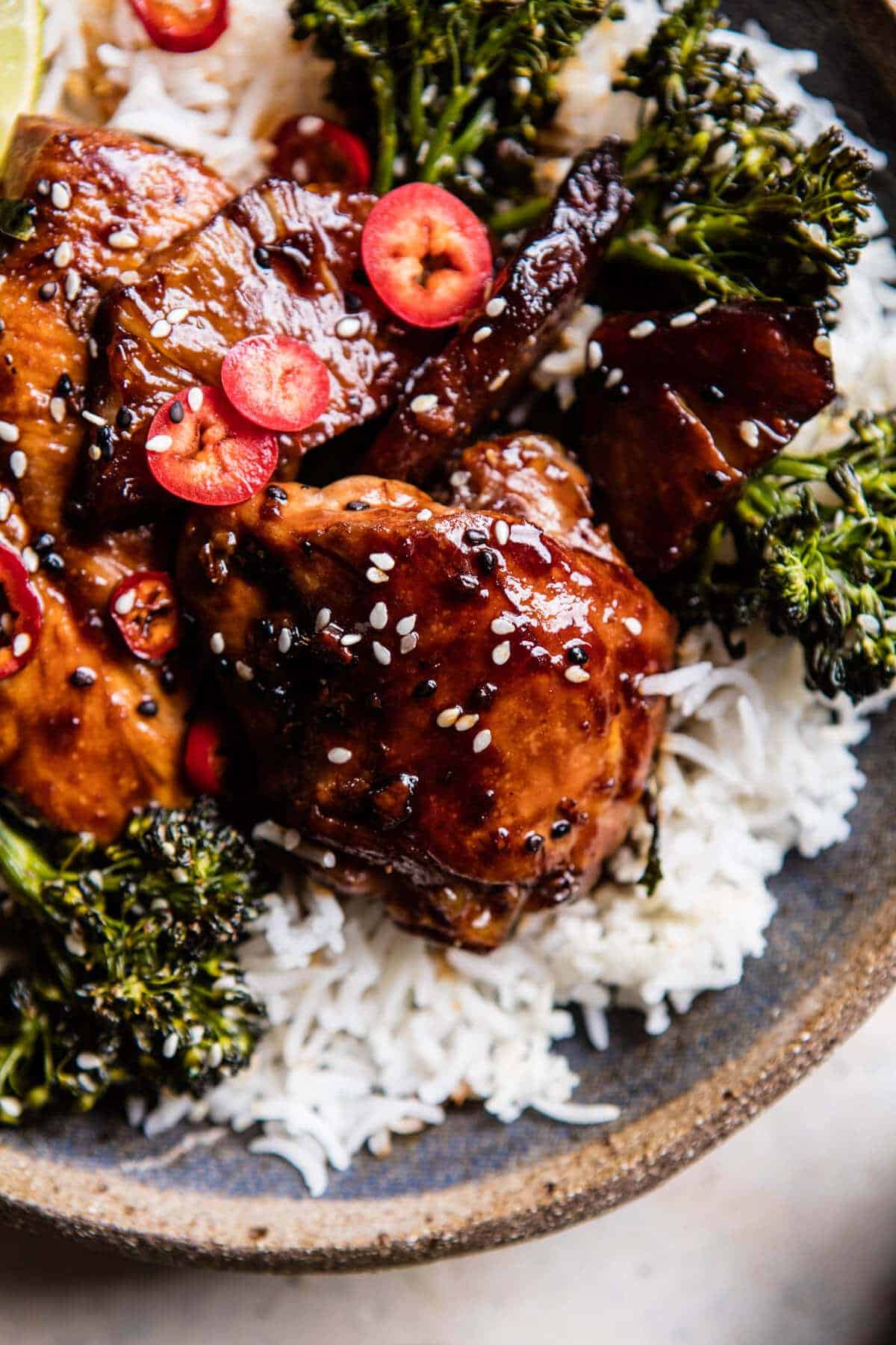 Sesame-Ginger Glazed Chicken with Broccoli