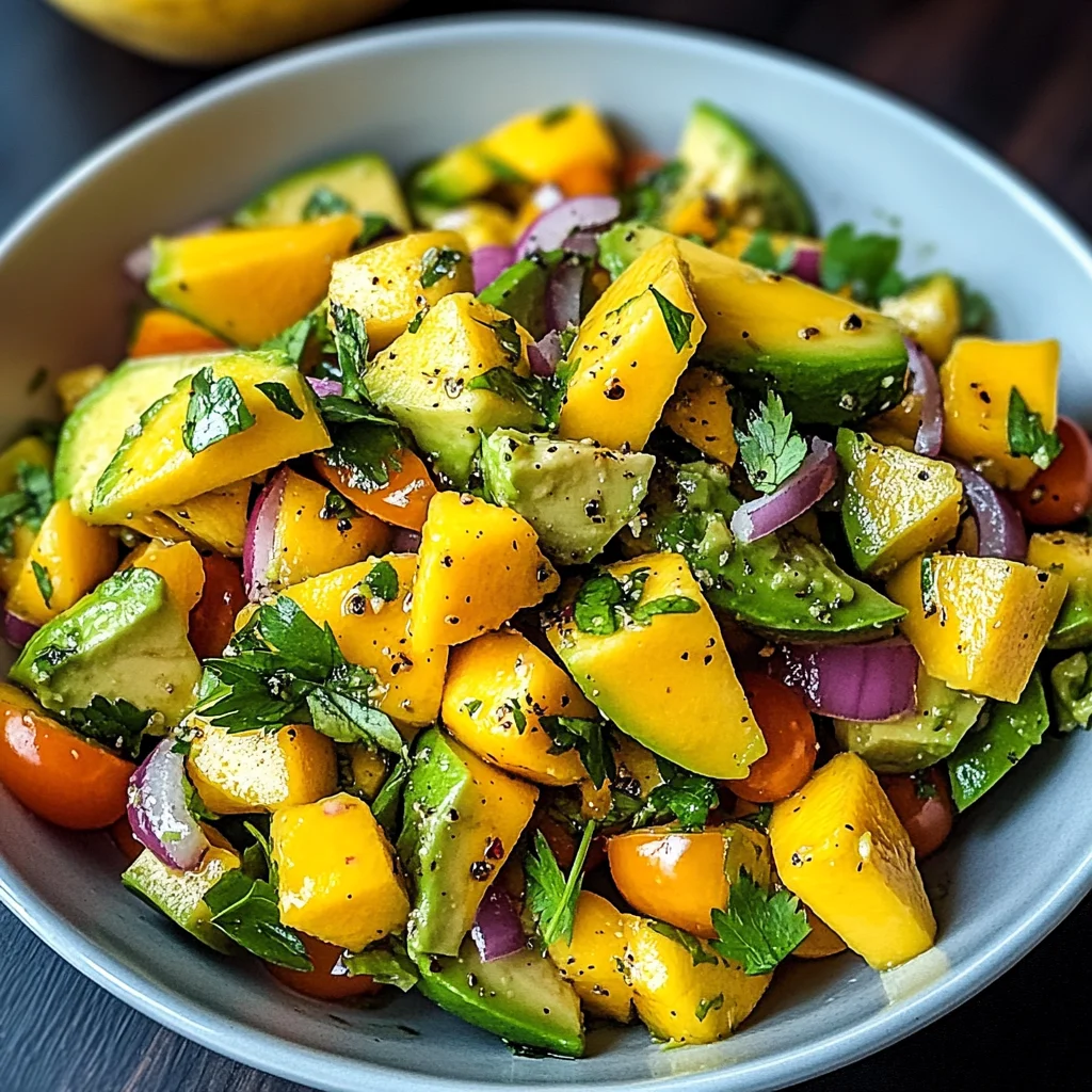 Tossed Mango and Avocado Salad with Lime Vinaigrette