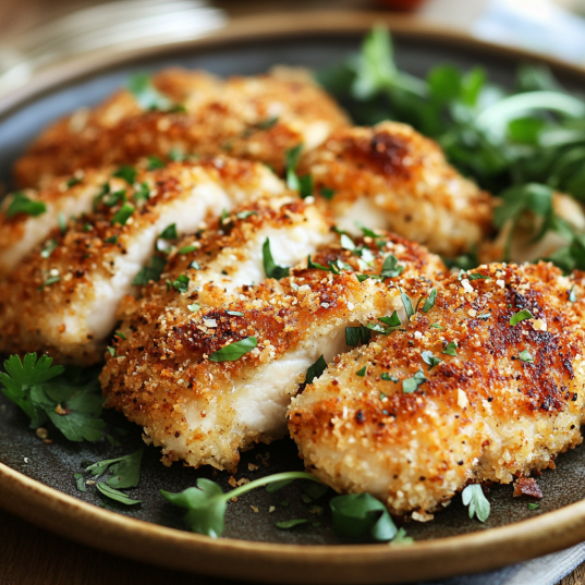 Panko-Crusted Chicken Fries with Dill and Lemon Zest
