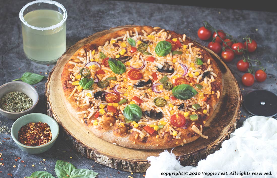 Whole Wheat Chicken and Veggie Pizza