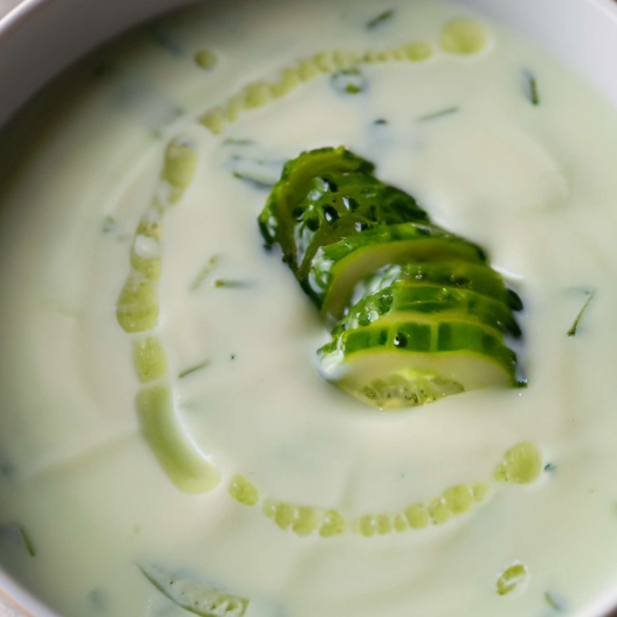 Cucumber Yogurt Soup with Dill