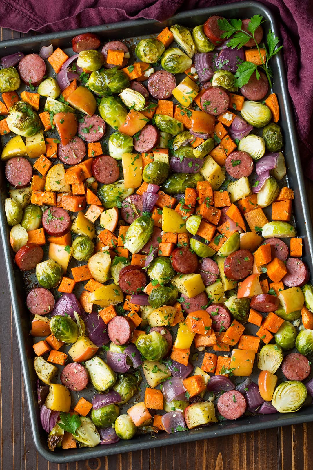 Sheet Pan Pork Sausage and Root Vegetables