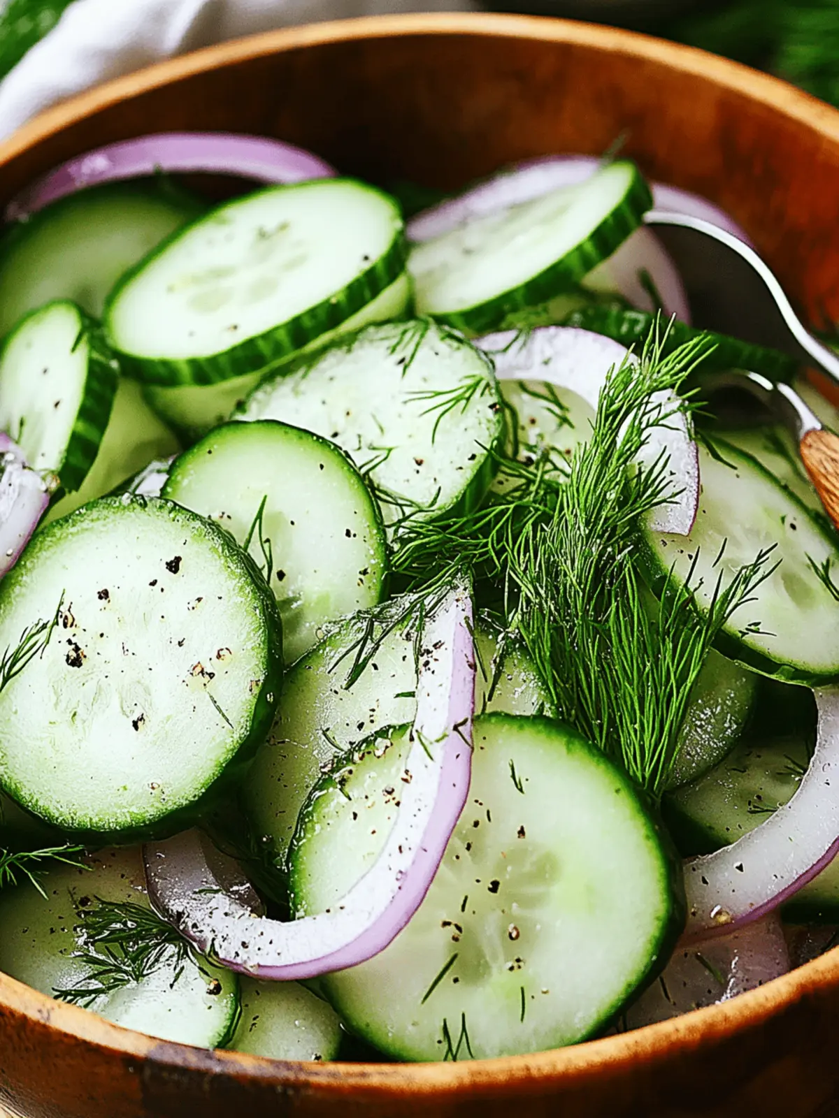 Cucumber-Dill Salad with Chive Vinaigrette
